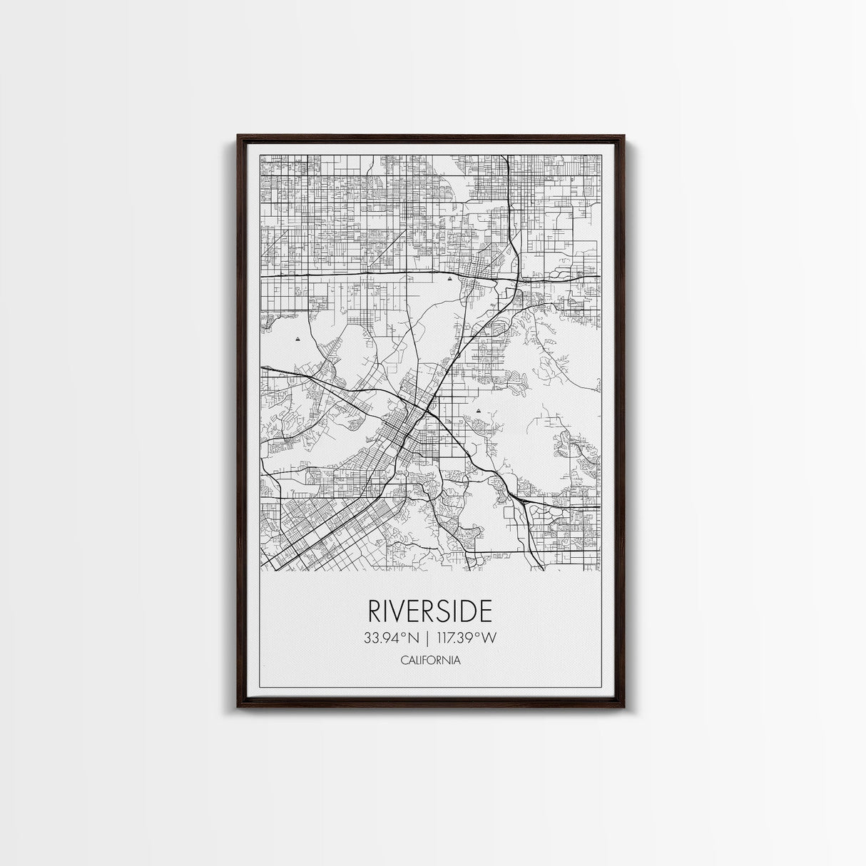 Riverside Street Map, California Map, City Map Art, Minimalist Art, Wall Art, Canvas Print, Unique Wall Décor, Boyfriend Gift, Travel Art