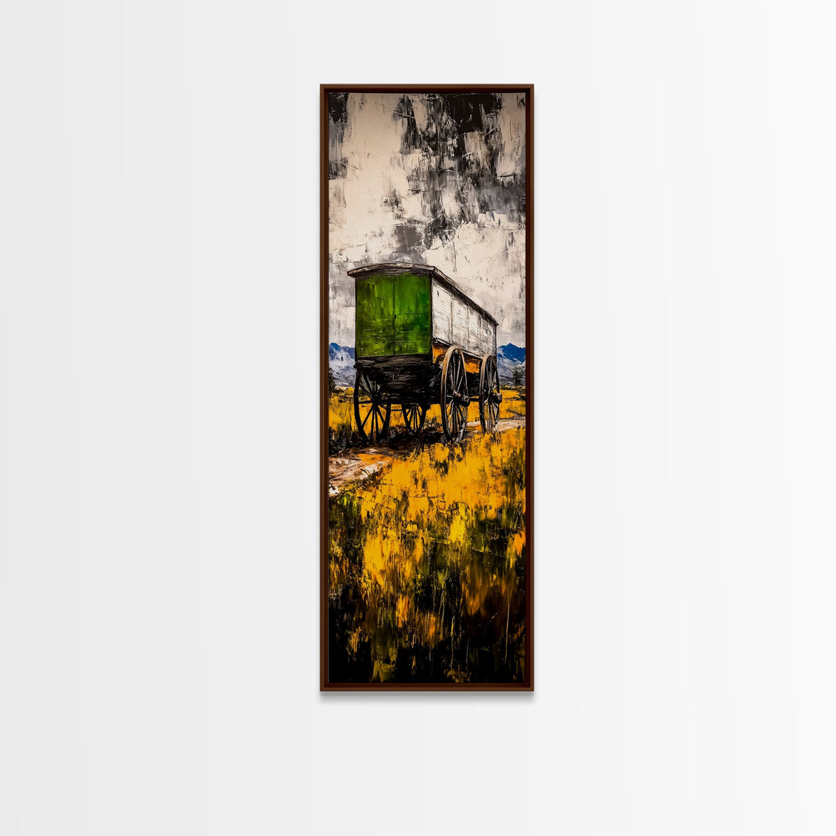 Antique Wagon Black White Canvas Print Rustic Art Farmhouse Wall Art Vintage Western Art Wabi Sabi Wall Art