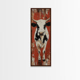 Bold Western Cowboy Framed Canvas Print rustic decor farmhouse art southwest wall art tall narrow art moody art extra wide art