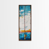 Fishing Rod Painting Canvas Print, Fly Fishing Art, Nautical Wall Art, Rustic Decor, Tall Narrow Art, Coastal Landscape Art, Above Couch Art, Fishing Wall Art, Nautical Decor, Farmhouse Art, Skinny Wall Art, Living Room Art, Gift Idea