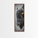 American Bison Close-Up Framed Canvas Print | Rustic Wall Art | Western Decor | Moody Art | Wildlife Painting | Gift Idea | Farmhouse Art