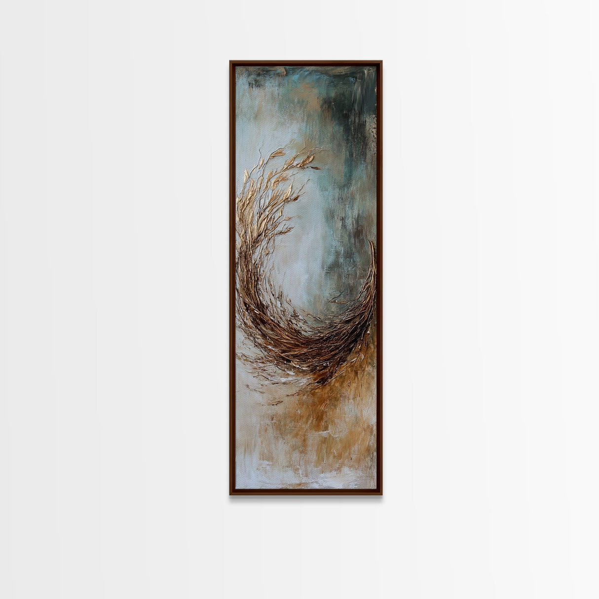 Gold Abstract Framed Canvas Print wabi sabi wall art botanical prints minimalist art extra wide art tall narrow art rustic decor textured art