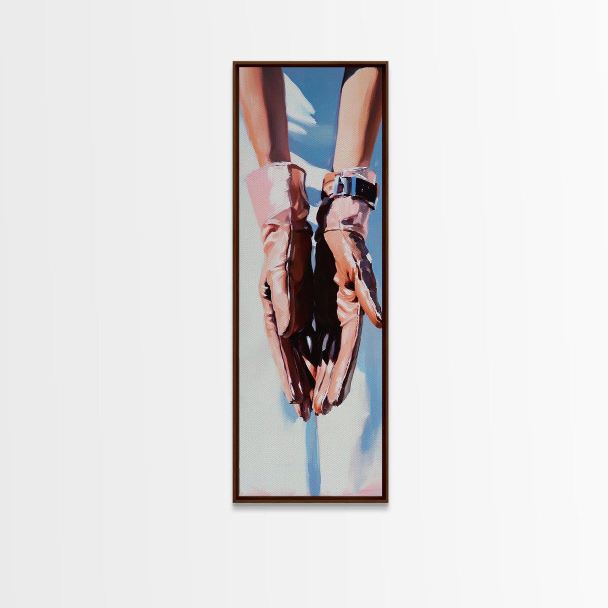 Minimalist Gloves Art Canvas Print light pink wall art fashion-inspired painting modern aesthetic bedroom art unique gift idea
