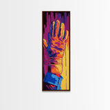 Vibrant Pop Art Hand Framed Canvas Print graffiti wall art colorful geometric painting bold decor gift idea living room art