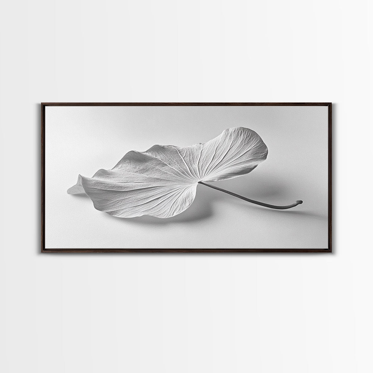 White Leaf, Botanical Prints, Minimalist Art, Wabi Sabi Wall Art, Monochrome Art, Modern Art, Living Room Art, Canvas Print