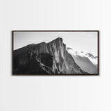 Dramatic Mountain Ridge, smoky mountain art, landscape painting, moody art, wabi sabi art, vertical wall art, minimalist art, canvas print