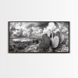 Desert Landscape, Joshua tree art, rustic decor, botanical prints, scenic view, panoramic art, southwest wall art, Canvas Print