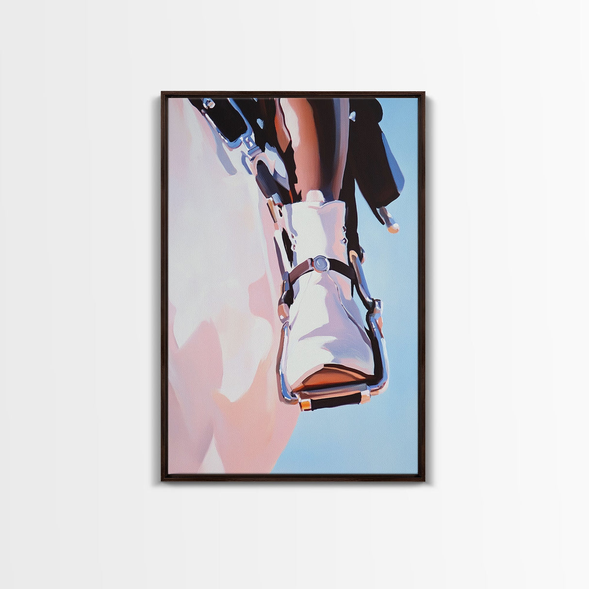 Pink Cowboy Boots, Coastal Cowgirl Art, Western Aesthetic, Framed Canvas Print, Rustic Decor, Light Pink Wall Art, Bedroom Art, Farmhouse Art, Gift Idea