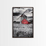 Windmill, Rustic Farm Art, Windmill Wall Art, Farmhouse Art, Minimalist Art, Rustic Decor, Wabi Sabi Art, Canvas Print, Gift Idea