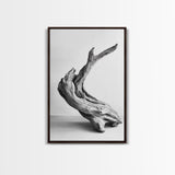 Driftwood Sculpture, wabi sabi art, rustic decor, minimalist art, botanical prints, farmhouse art, framed canvas print, living room art