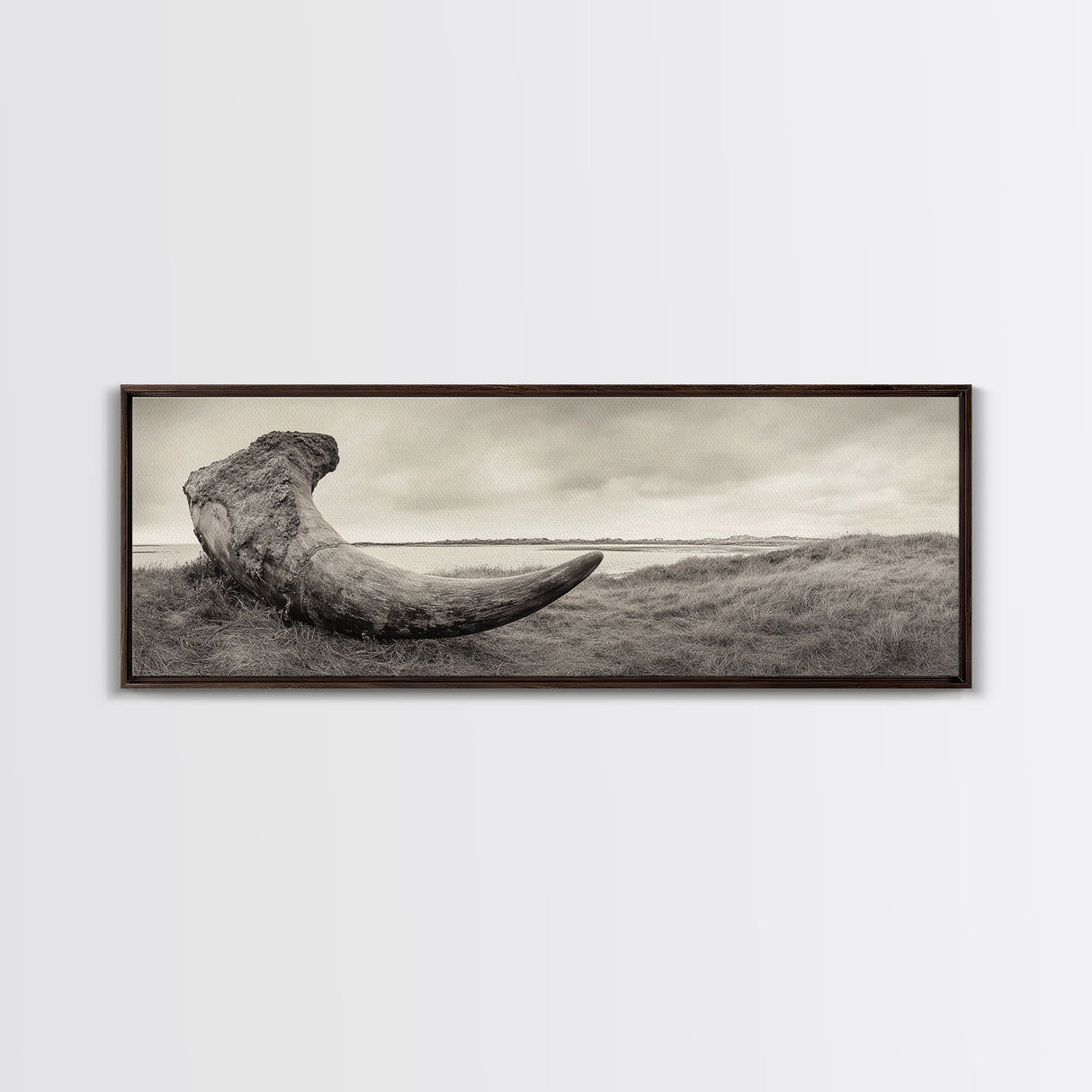 Driftwood Sculpture, Wabi Sabi Art, Canvas Print, Coastal Decor, Rustic Wall Art, Nature Photography, Extra Wide Art, Living Room Art
