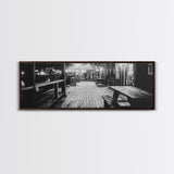 Old Wooden Dock, Moody Art, Canvas Print, Coastal Decor, Rustic Wall Art, Wabi Sabi Art, Extra Wide Art, Nautical Wall Art