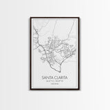 Santa Clarita Street Map, California Map, City Map Print, Minimalist Art, Wall Art, Canvas Print, Bedroom Wall Décor, Unique Travel Gifts