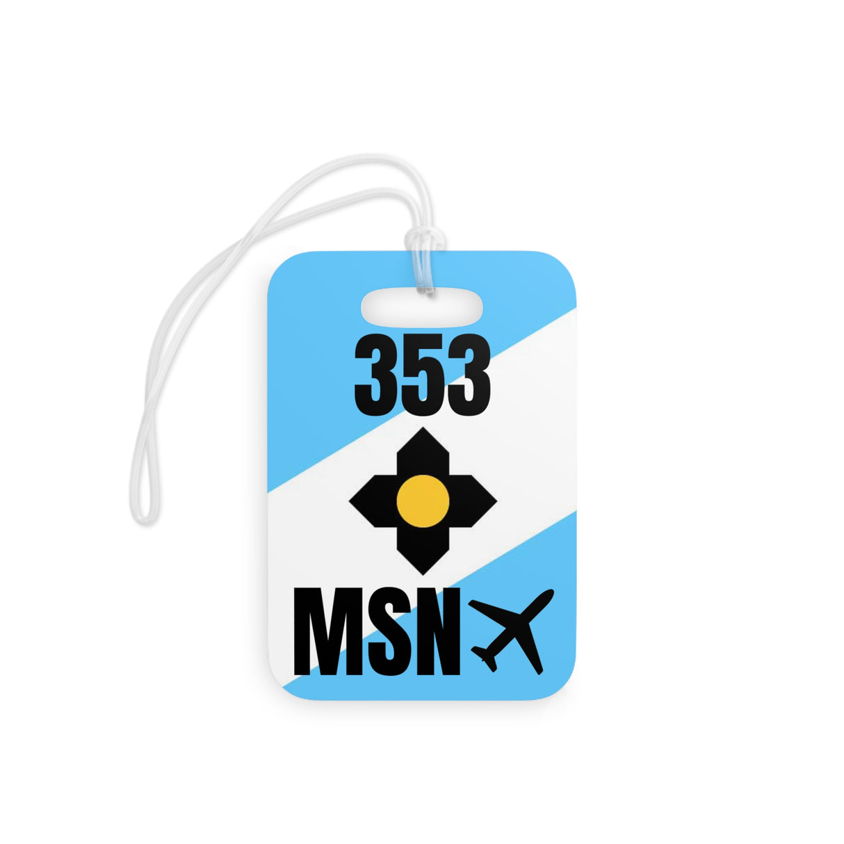 Madison Wisconsin,  Area Code / Airport Tag for Bags and Luggage - 353 / MSN