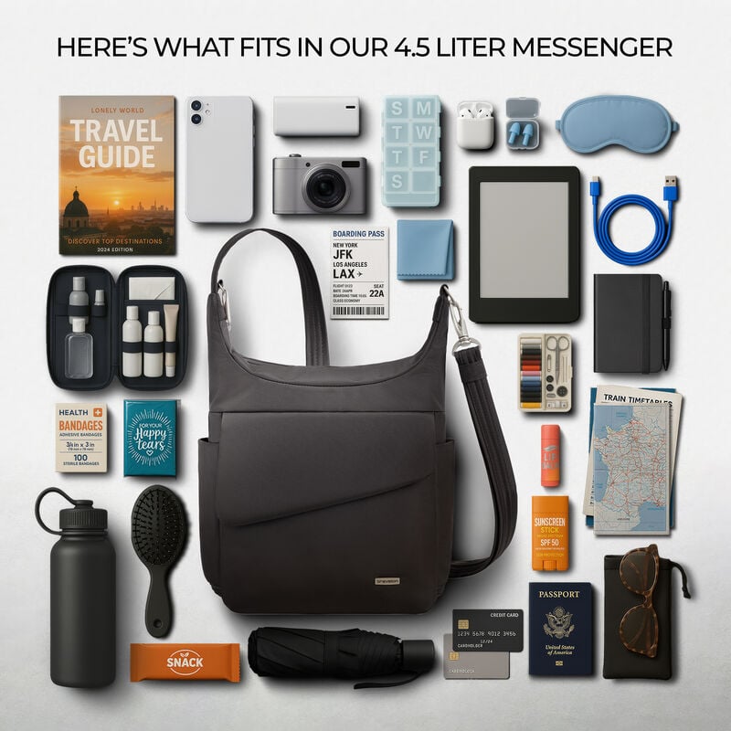 Messenger clásico antirrobo de Travelon (42242)