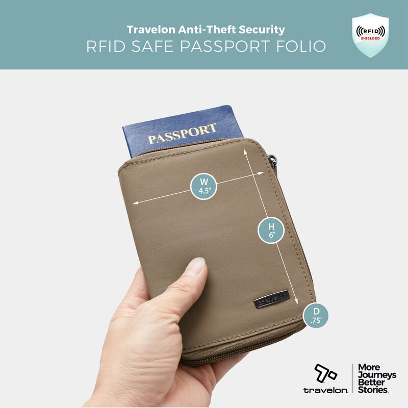 RFID Blocking Passport Zip Wallet (43401) by Travelon