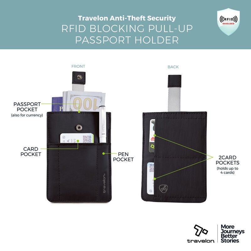 RFID Blocking Pull-Up Passport Holder (43702) by Travelon