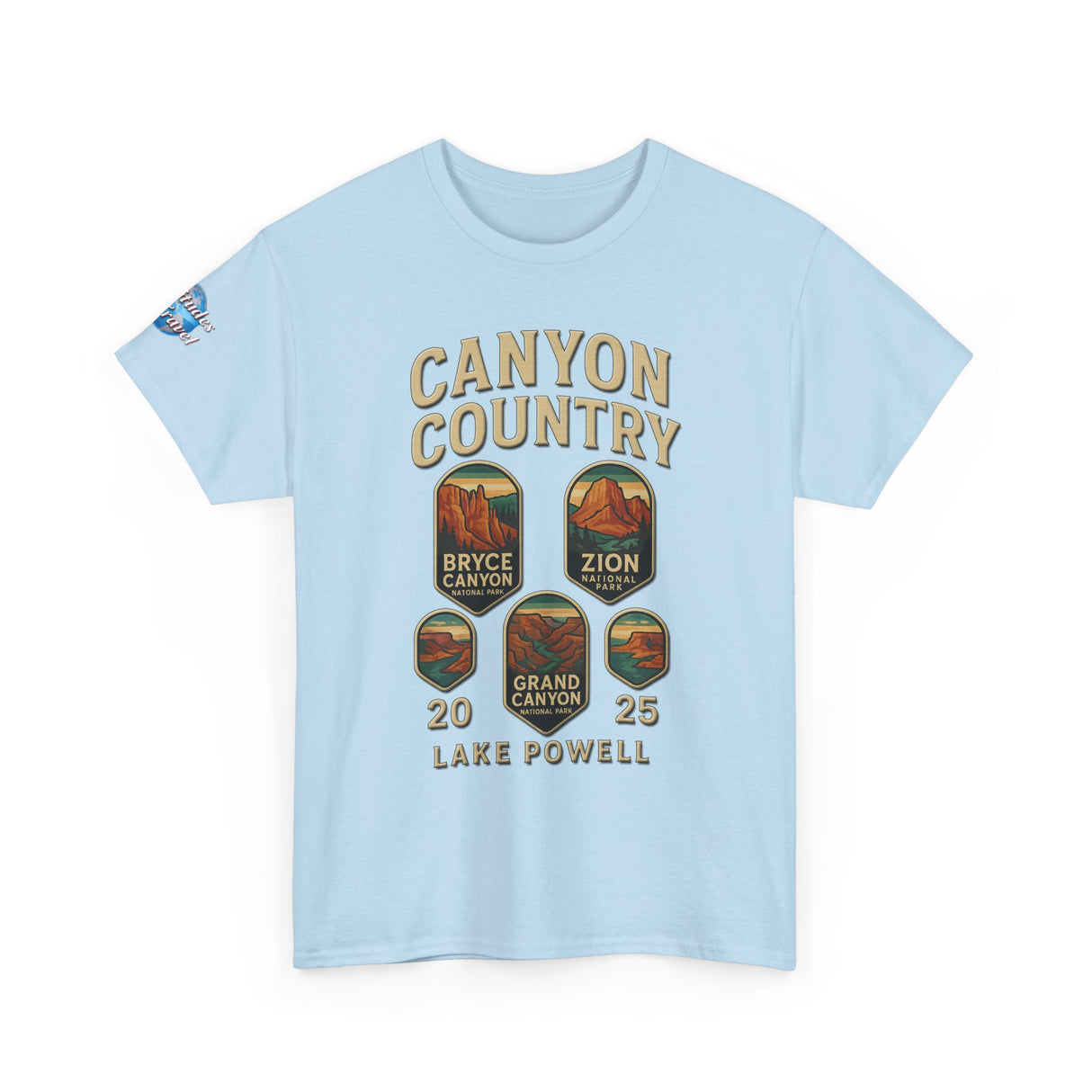 Custom Latitudes Travel - Canyon Country Tee, Adventure T-Shirt, National Park Shirt, Travel Souvenir Gift, Retro Tour Shirt, Hiking Apparel, Unisex Cotton Top