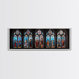 Stained Glass Windows Canvas Print, Stained Glass Painting On Canvas, Church Stained Glass Windows Fine Art Print