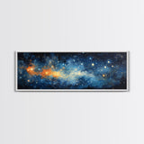 Framed Canvas Print Of The Universe, Space Exploration, Galaxy Print, Astronomical Gift, Room Decor, FREE SHIPPING