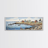 Maine Art Framed Canvas Print - Modern High-Quality Gicle Artwork, Eco Friendly and Durable - Framed Canvas Perfect for Gifts and Home Decor