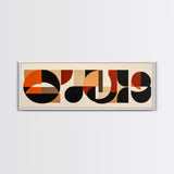 Neutral Wall Art, Earth Tones Mid-century Modern Inspired Geometric Patterns Wall Art, Home Decor, Above Bed Or Sofa Panoramic