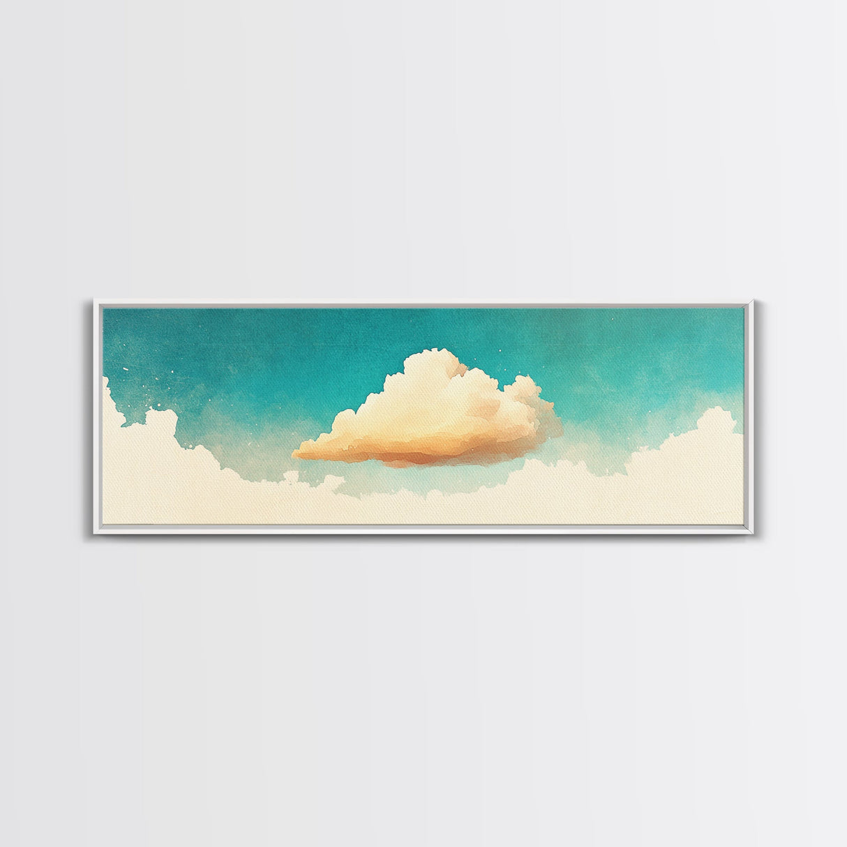 Modern Wall Art - Abstract Oil Painting Print - Extra Large Wall Art - Canvas Wall Hanging - Cloud Painting - Oversized Wall Art - Framed Canvas