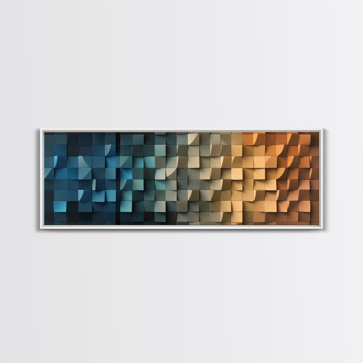 Waves - Abstract Geometric Painting Wall Art - Wood Framed Canvas Print - Abstract Home Decor