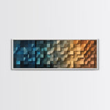Waves - Abstract Geometric Painting Wall Art - Wood Framed Canvas Print - Abstract Home Decor