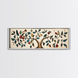 Textile Tree Print - "The Giving Tree" - Framed Canvas Print - Boho Style Wall Art