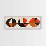 Abstract Art Deco Inspired Wall Art, Triangles and Circles, Geometric Pattern Wall Art, MCM Home Decor, Extra Wide Oversized Art