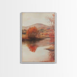West Texas Desert Landscape, Framed Canvas Print, Fall In The Texas Desert, Desert Landscape Painting, Original Artwork, Minimalist