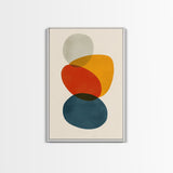 White Background Large Abstract Canvas Wall Art Framed Canvas Print Modern Abstract Painting Print Boho and Minimalist Office Art