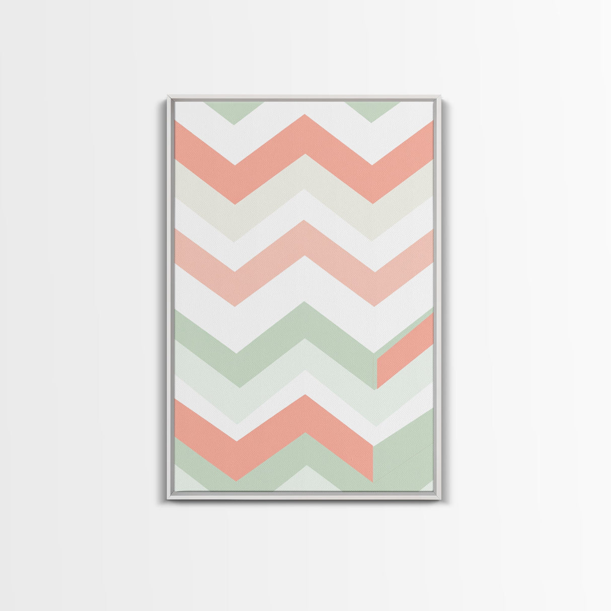 Watercolor Abstract Chevrons Art Print, Framed Canvas Print, Abstract Art Print, Modern Abstract, MCM, Midcentury Modern Decor