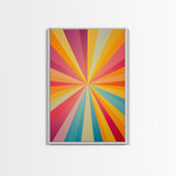 Mid Century Star Burst Canvas Print, Art Print, Retro Style Pastel Spiral Art, Modern Art, Modern Abstract Art Print, Wall Hangings