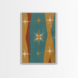 Star Burst - Atomic Age Art - Framed Canvas Print