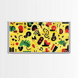 Boy's Room Or Nursery Room Wall Art Framed Canvas Print, Retro 90s Style Wall Art, Kid's Room Wall Art