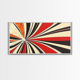 Mid-Century Modern Art Retro Geometric Wall Art Framed Canvas Print Wood Framed Home Decor Modern Abstract Painting