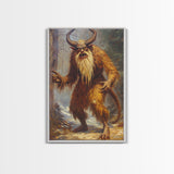 The Wendigo Dark Macabre Wall Art, Halloween Decor, Satyr Painting Print, Spooky Season Art, Halloween Wall Art, Demon Painting