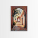 Middleastern Wall Art Framed Canvas Print, Moroccan Wall Art Framed Art, Moroccan Painting