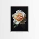A white Rose Canvas Print, Floral Print, Floral Decor, Flower Painting, Rose Wall Art, Rose Painting, Cute Preppy Home Decor, French Country Art