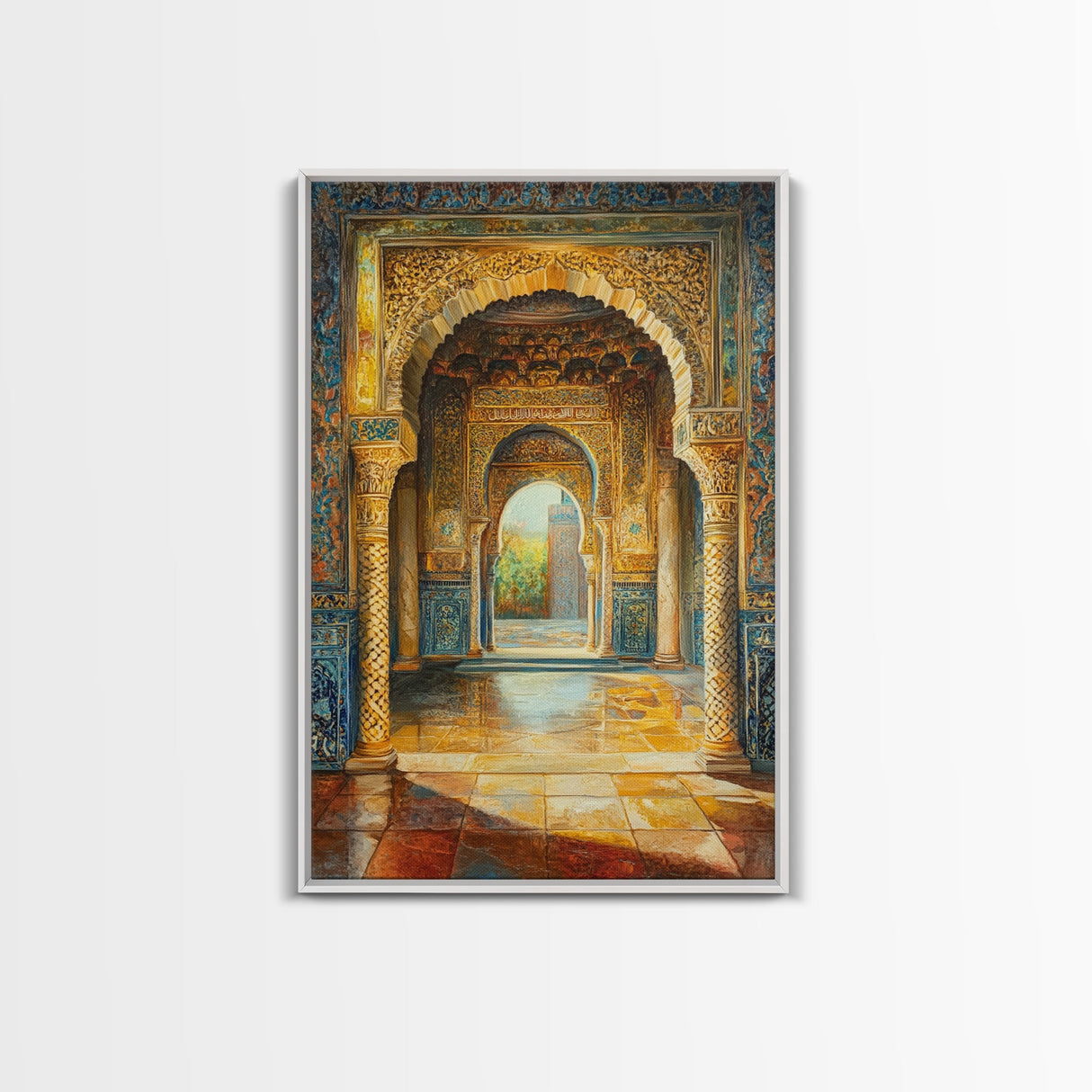 Painting Print of a Morrocan Scene, Moroccan Style Artwork, Moroccan Painting, Arabic Inspired Wall Art
