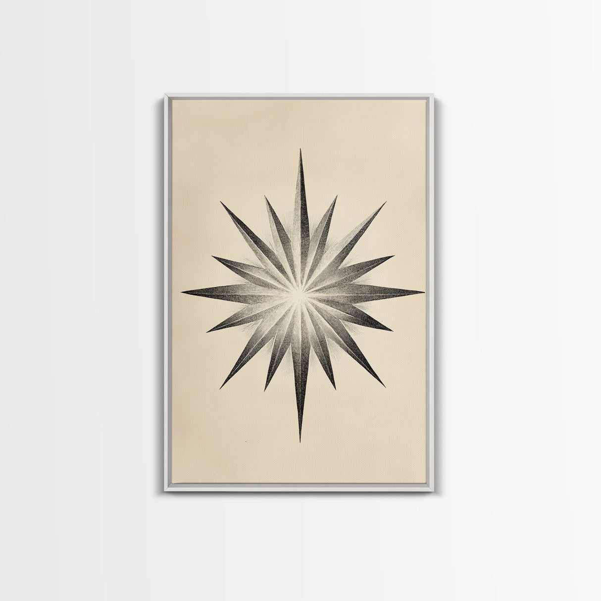 The North Star Canvas Print - Framed Canvas - Minimalist Christmas Art - Boho Christmas Art - Rustic Christmas Art