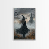 Goth Decor, Witchy Home Decor, Dark Academia Goth Oil Painting Print, Witch Painting, Haunted Spooky Season Wall Art, Witch Decor