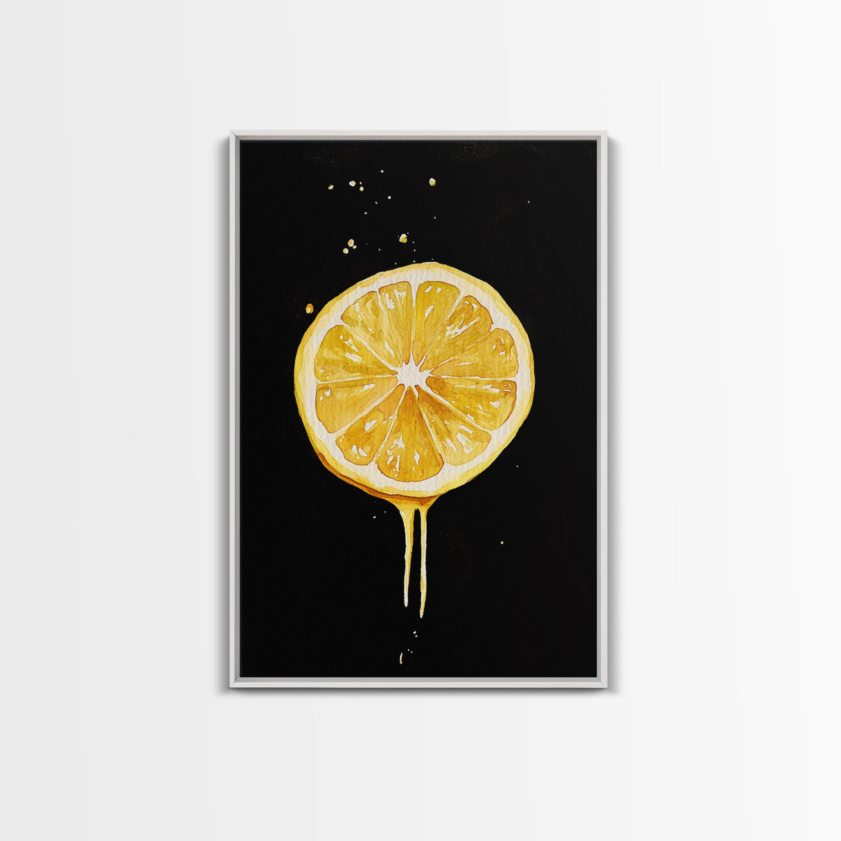 Lemons Oil Painting Print, Vintage Still Life of a Lemon, Antique Fruit Art Print, Still Life Wall Art, Lemon Painting, Framed Canvas Print