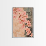 Skaura Tree Canvas Wall Art, Sakura Cherry Blossoms Canvas Print Ready To Hang, Japanese Style Art, Cherry Blossom Painting