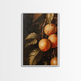 Oil Painting Print Of Oranges, Fruit Still Life, Antique Fruit Still Life Oil Painting Kitchen Decor, Kitchen Wall Art, Kitchen Decoraitons