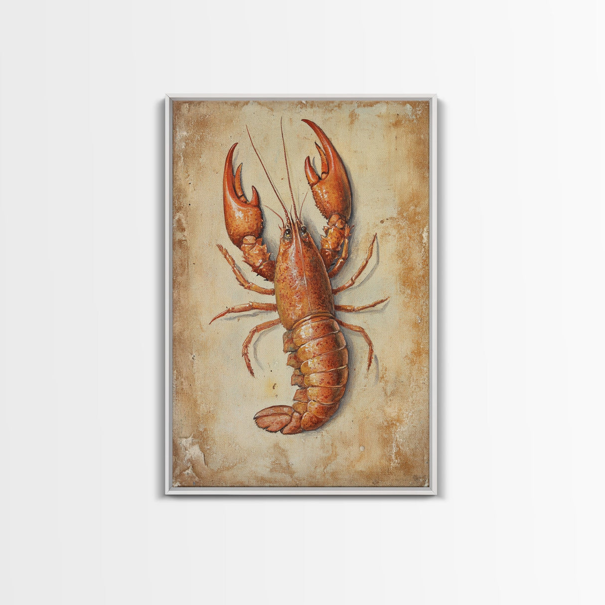 Kitsch Kitchen Home Decor, Crayfish Painting Print, Crawdaddy Wall Art, Louisiana Home Decor, Cajun Decor, Kitchen Wall Art