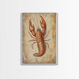 Kitsch Kitchen Home Decor, Crayfish Painting Print, Crawdaddy Wall Art, Louisiana Home Decor, Cajun Decor, Kitchen Wall Art