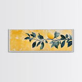 The Lemon Tree Framed Canvas Print, Horizontal Panoramic Wall Art, Kitchen Decor, Gift For Her, Lemon Tree Painting Wall Art
